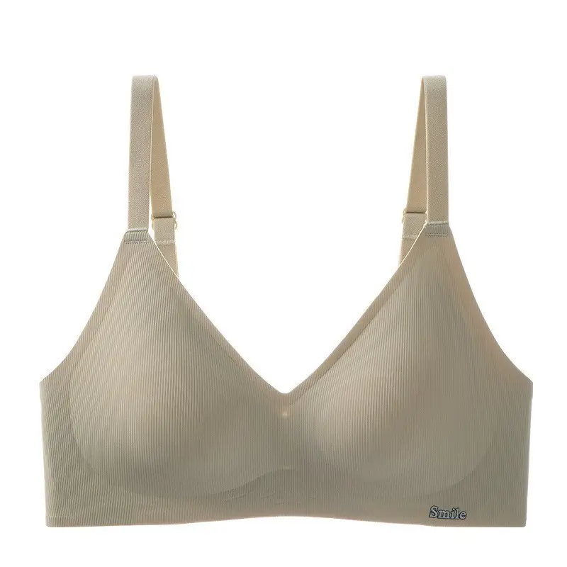 Non-marking Naked Underwear Women's Jelly Soft Support Auxilum Adjustable Ultra-soft Thin Bra without Steel Ring