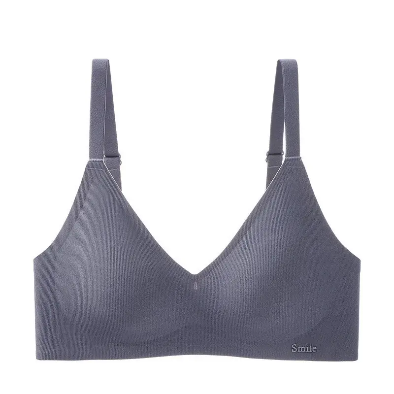 Non-marking Naked Underwear Women's Jelly Soft Support Auxilum Adjustable Ultra-soft Thin Bra without Steel Ring