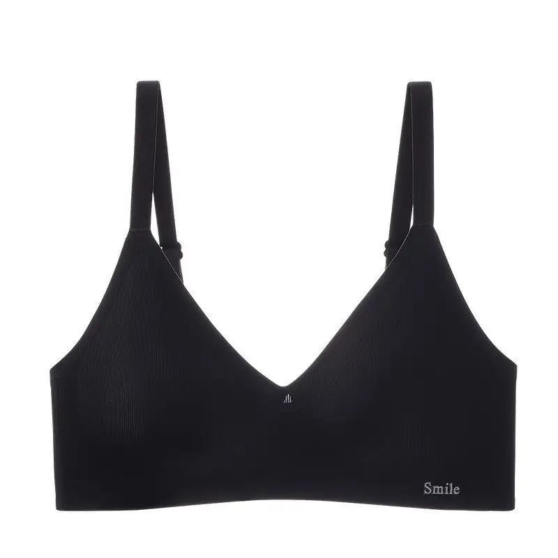 Non-marking Naked Underwear Women's Jelly Soft Support Auxilum Adjustable Ultra-soft Thin Bra without Steel Ring