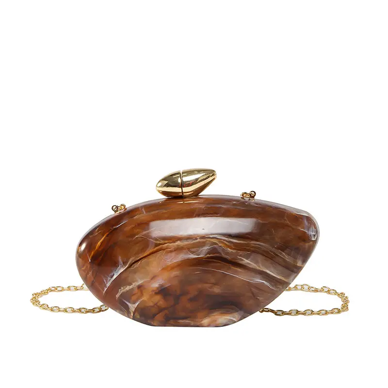 Golden Glass Crossbody Bag for Women Elegant Evening Accessory