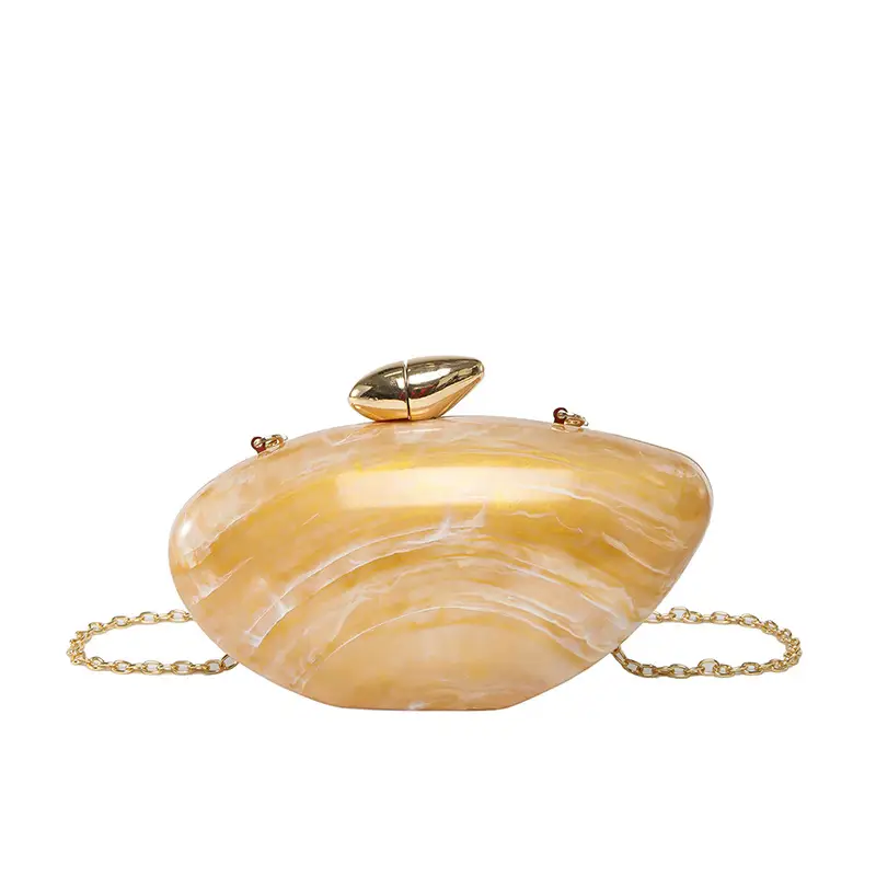 Golden Glass Crossbody Bag for Women Elegant Evening Accessory