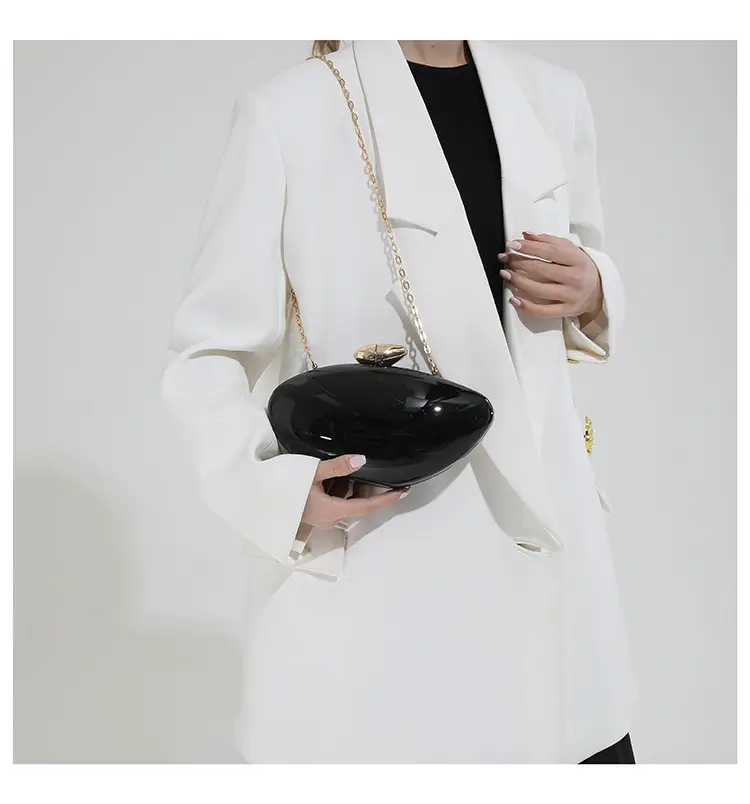 Golden Glass Crossbody Bag for Women Elegant Evening Accessory — feature 15