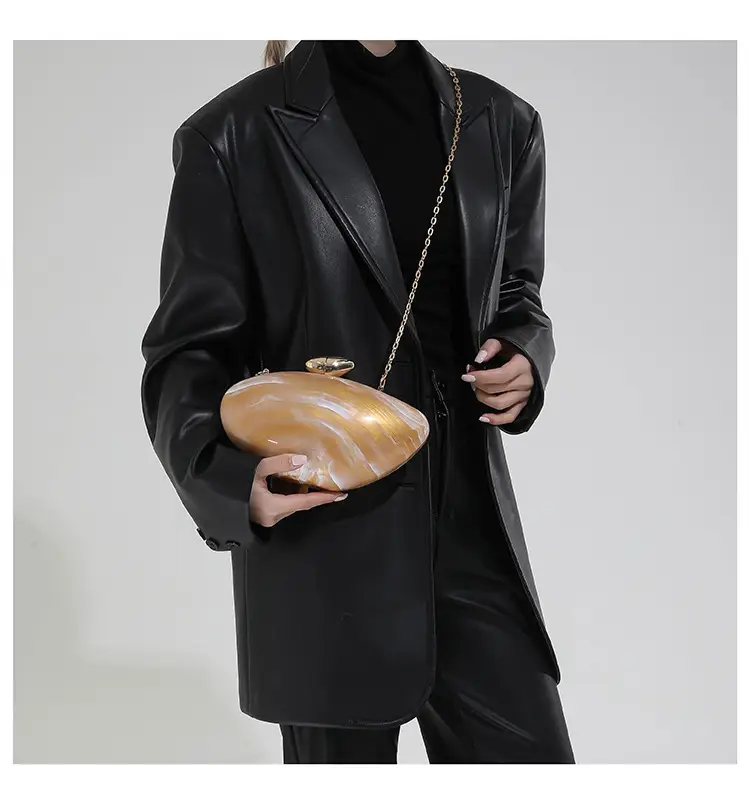 Golden Glass Crossbody Bag for Women Elegant Evening Accessory — feature 18