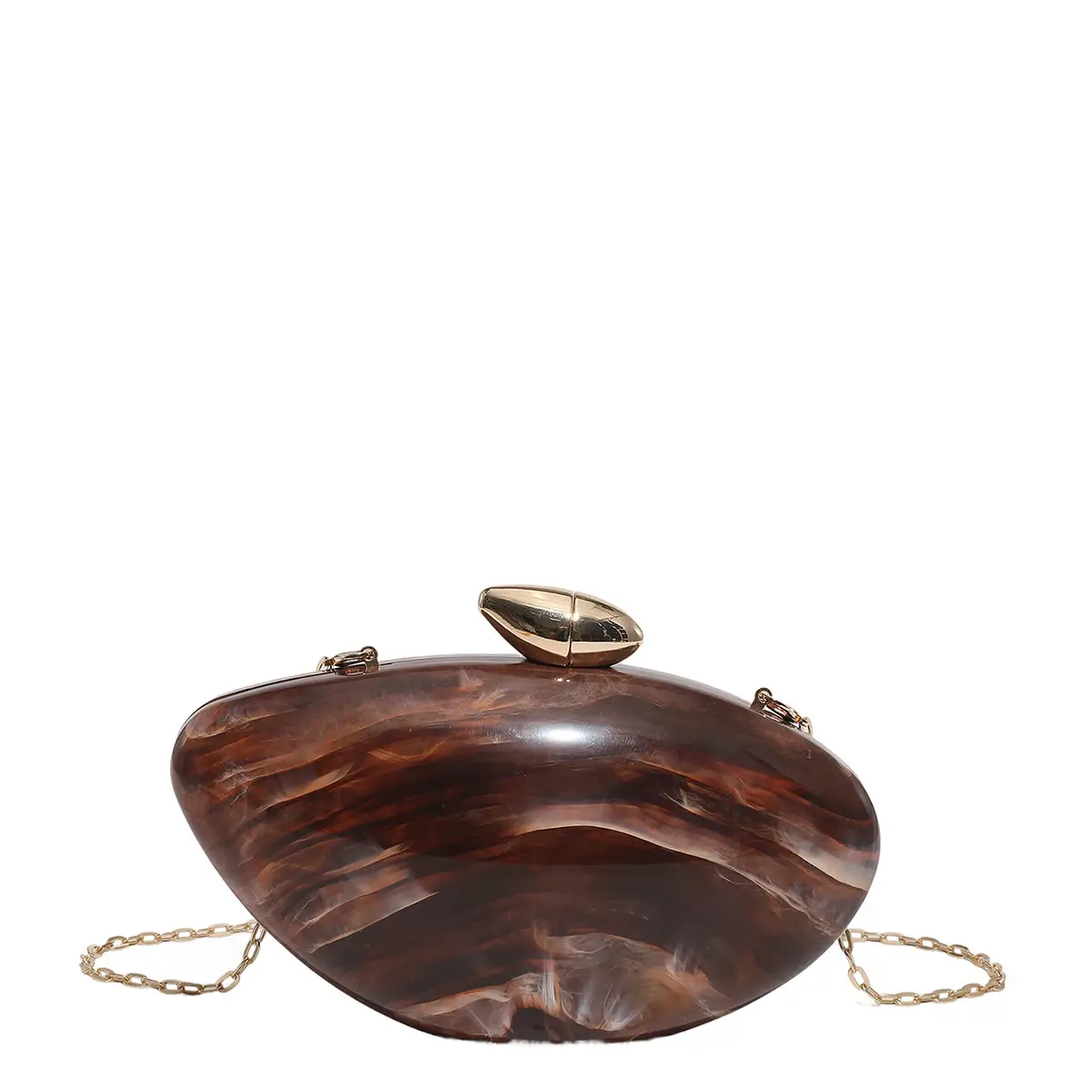 Golden Glass Crossbody Bag for Women Elegant Evening Accessory