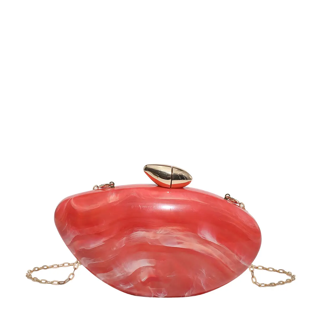 Golden Glass Crossbody Bag for Women Elegant Evening Accessory