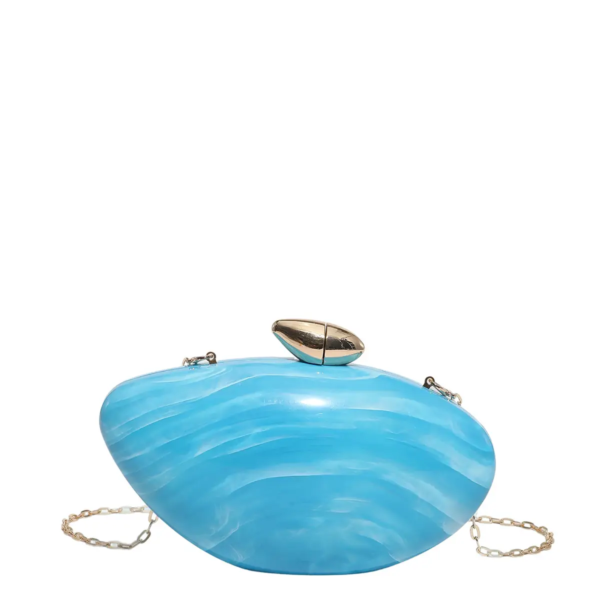 Golden Glass Crossbody Bag for Women Elegant Evening Accessory