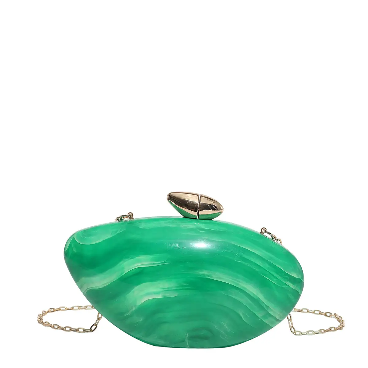Golden Glass Crossbody Bag for Women Elegant Evening Accessory
