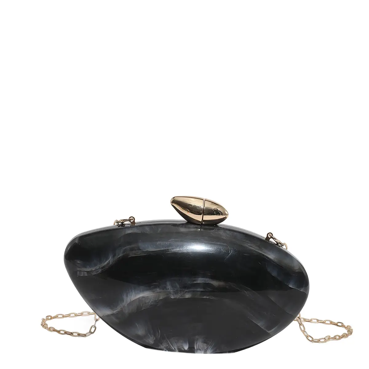 Golden Glass Crossbody Bag for Women Elegant Evening Accessory