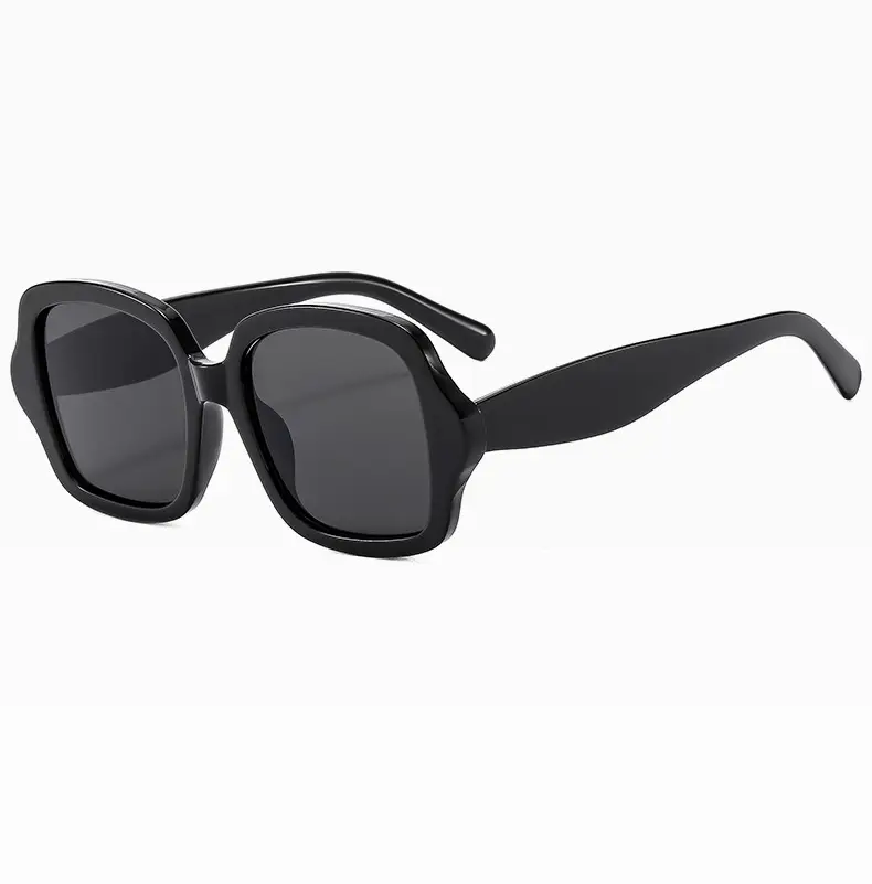 Retro Geometric Black Leopard Print Sunglasses Women — feature 12