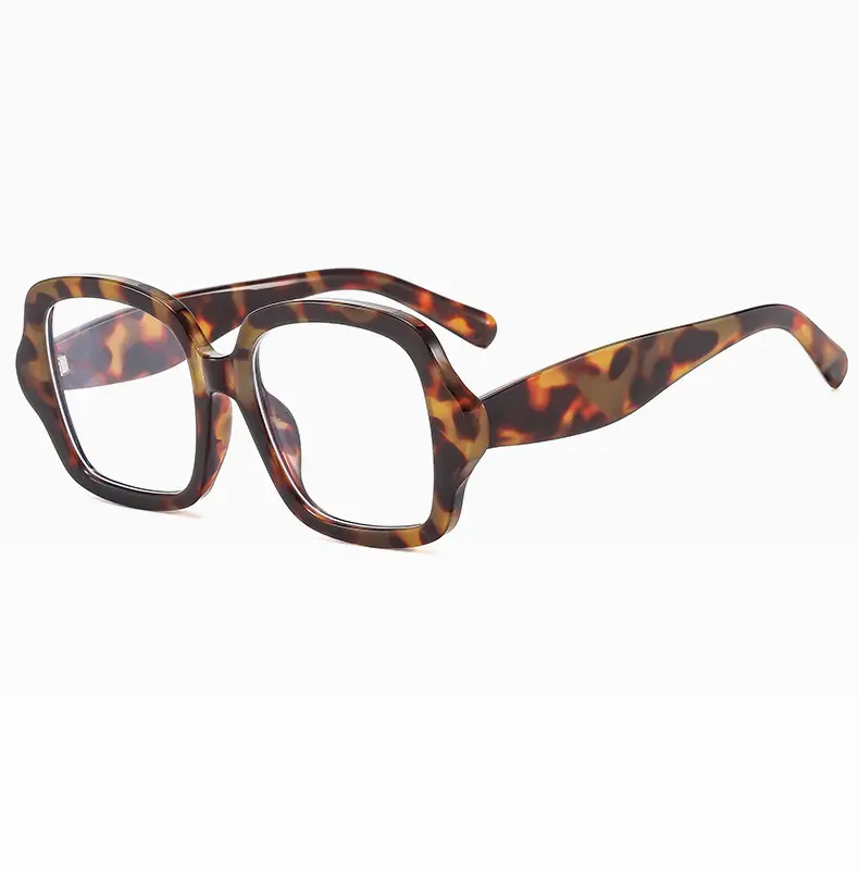 Retro Geometric Black Leopard Print Sunglasses Women — feature 26