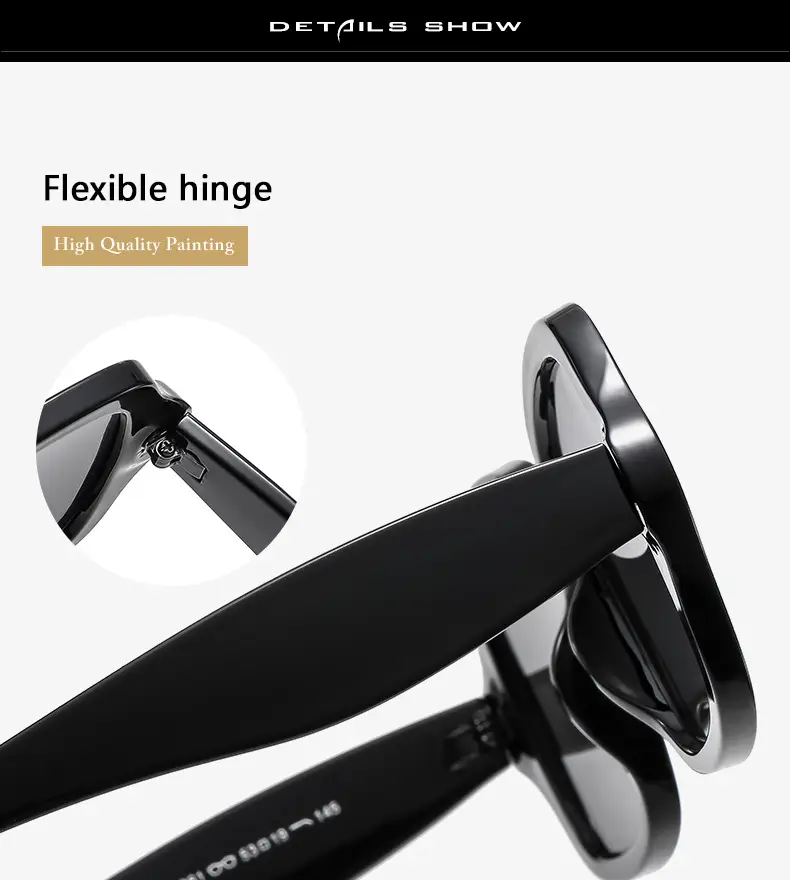 Retro Geometric Black Leopard Print Sunglasses Women — feature 6