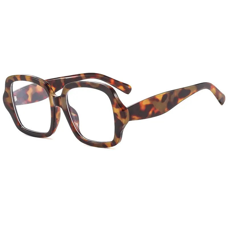 Retro Geometric Black Leopard Print Sunglasses Women - Image 8