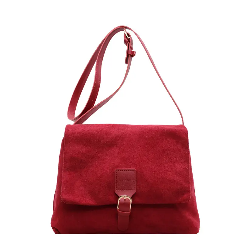 2024 Women's Retro Frosted Shoulder Bag Brown - Image 2