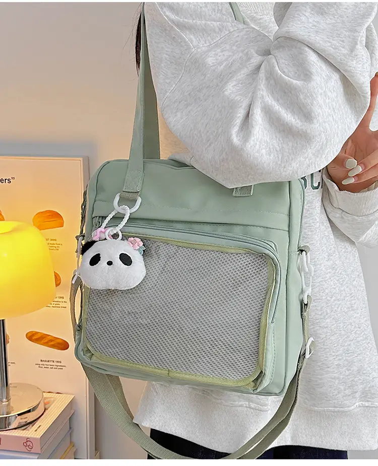 Green Mesh Shoulder Bag for Women — feature 34