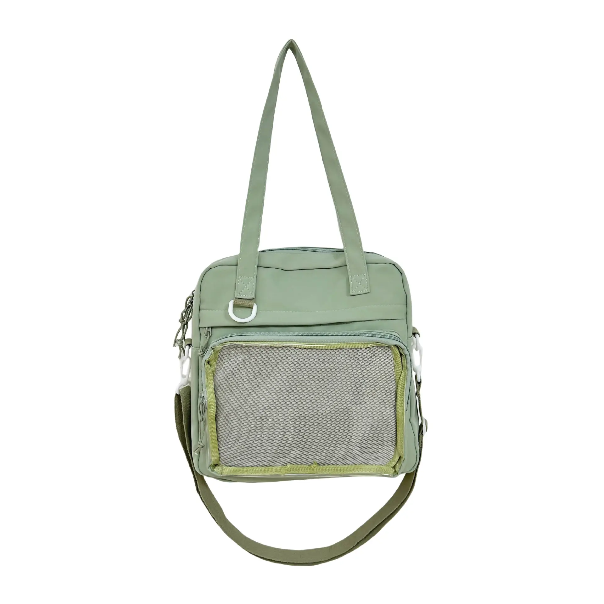 Green Mesh Shoulder Bag for Women - Image 6