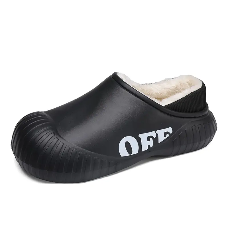 Men's Cotton Slip-On Shoes Off White Warm Winter - Image 9