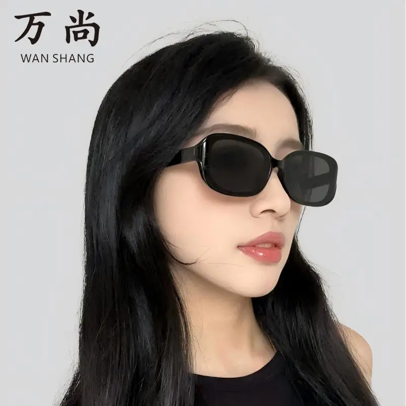 New Retro Cat's Eye Sunglasses Anti-UV Big Face Slim