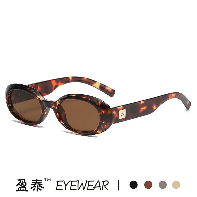 Black Brown Small Frame Anti-Uv Sunglasses for Women - Image 11
