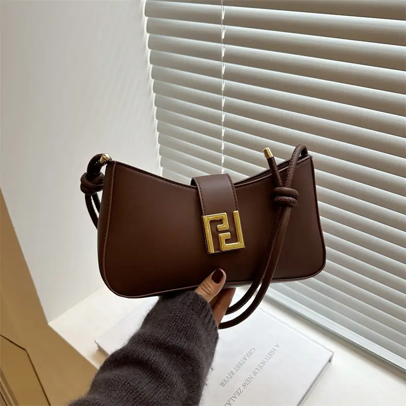 Women's Brown Fendi Style Shoulder Crossbody Bag