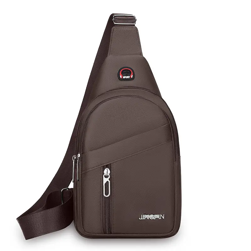 Waterproof Korean Style Men's Chest Bag Oxford Canvas Black - Image 7