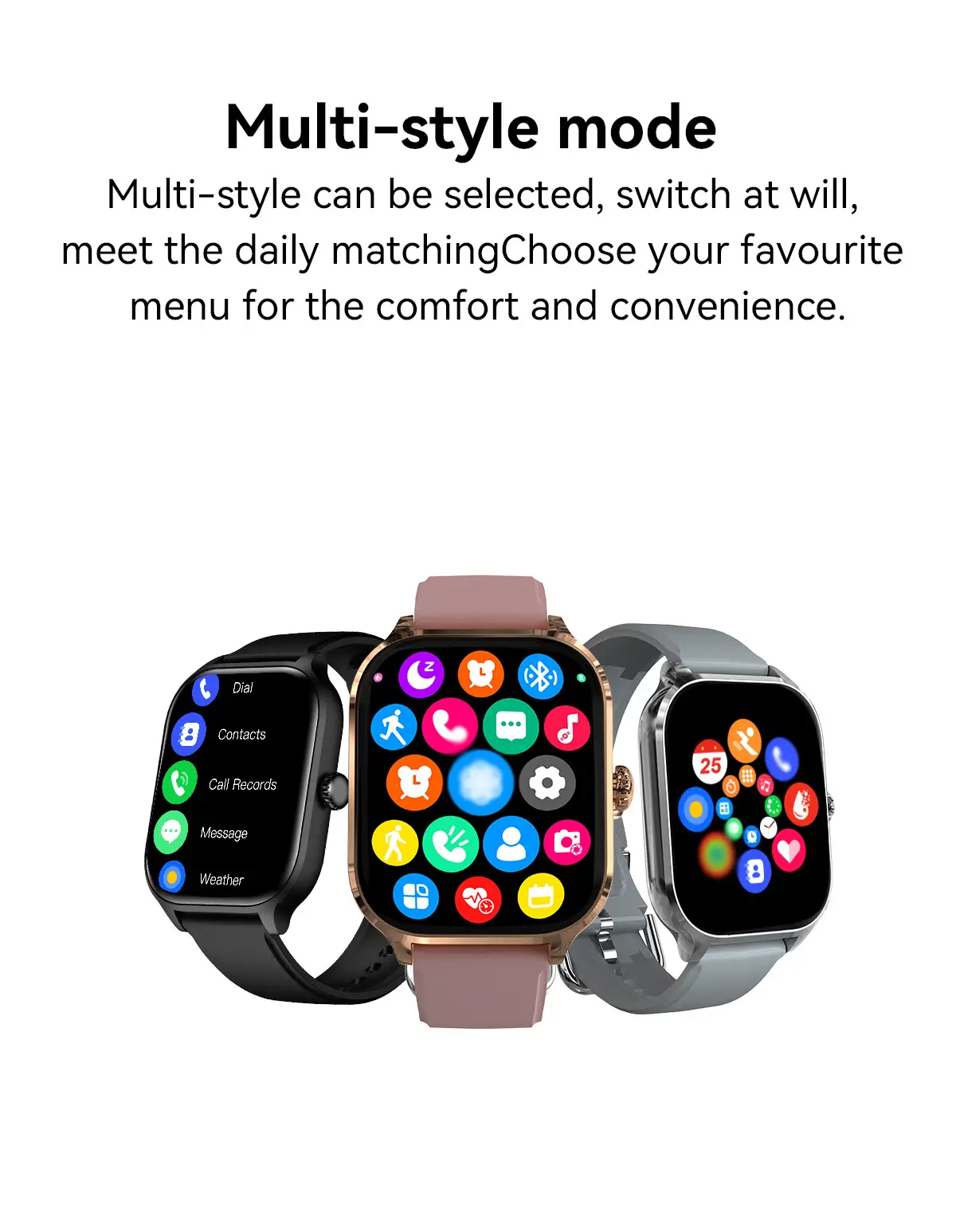 Multi-Style Smart Watch with Bluetooth Call & Sports Features — feature 20