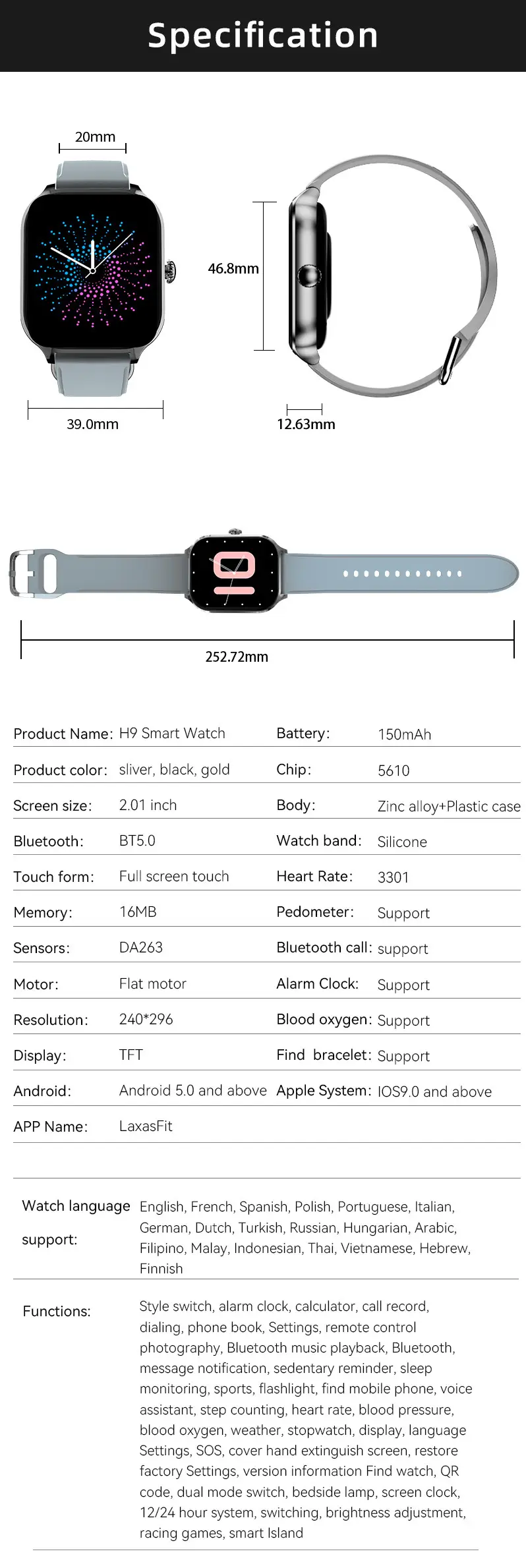Multi-Style Smart Watch with Bluetooth Call & Sports Features — feature 25