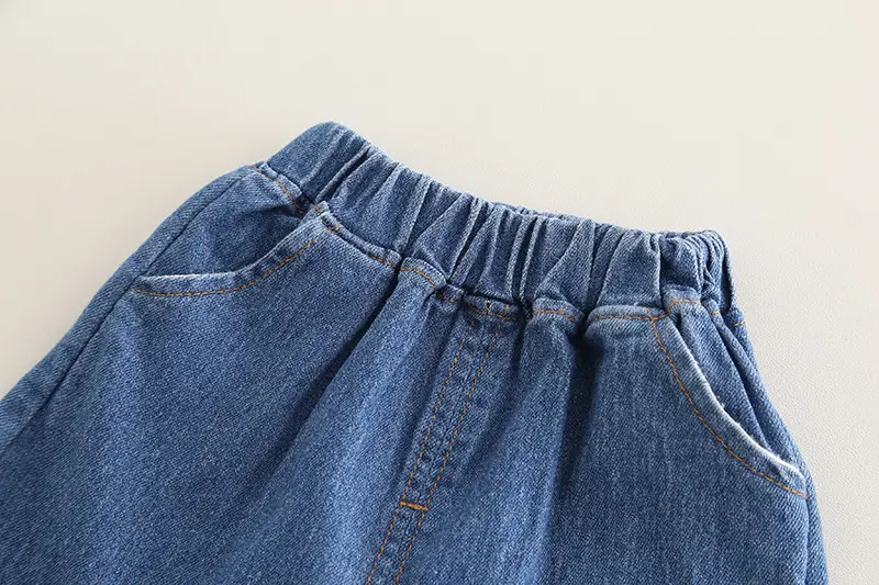 2025 Kids Summer T-Shirt Set with Zip Pocket & Denim Shorts — feature 10