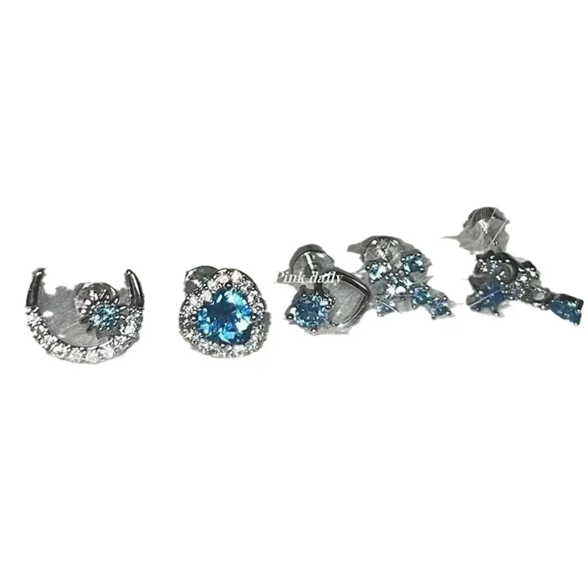 Blue Zircon Moon Love Ear Bone Nail Women's Light Luxury High-end Ear Accessories - Image 7