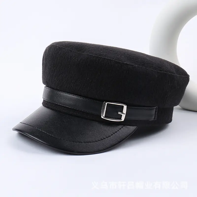 Women Woolen Peaked Cap Autumn Winter 9cm High - Image 5