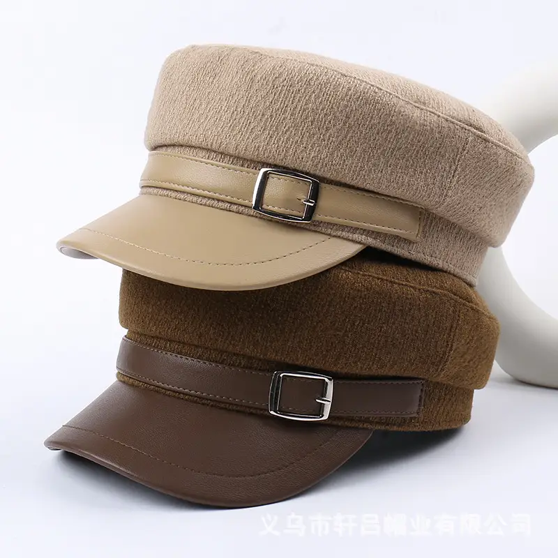 Women Woolen Peaked Cap Autumn Winter 9cm High - Image 6