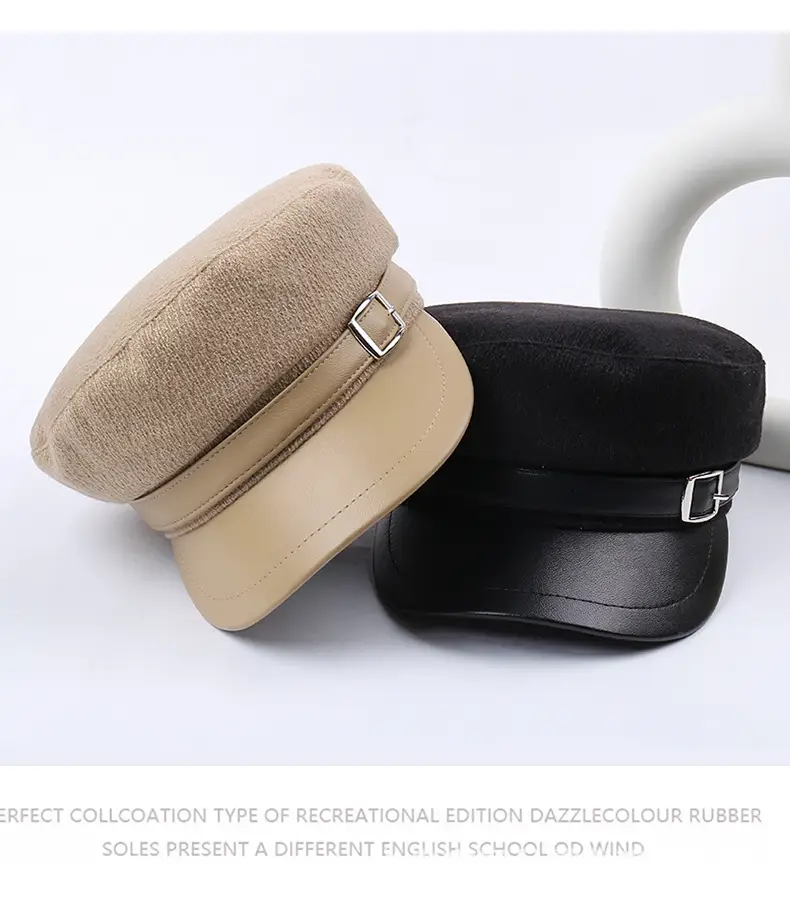Women Woolen Peaked Cap Autumn Winter 9cm High — feature 32
