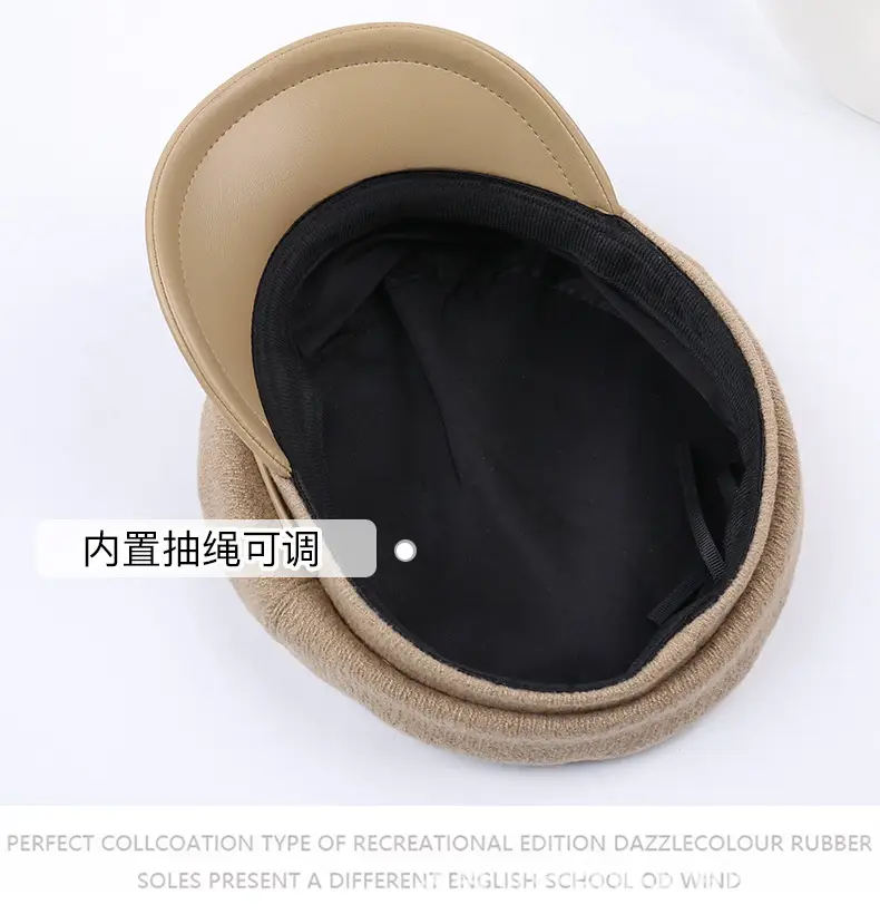 Women Woolen Peaked Cap Autumn Winter 9cm High — feature 34