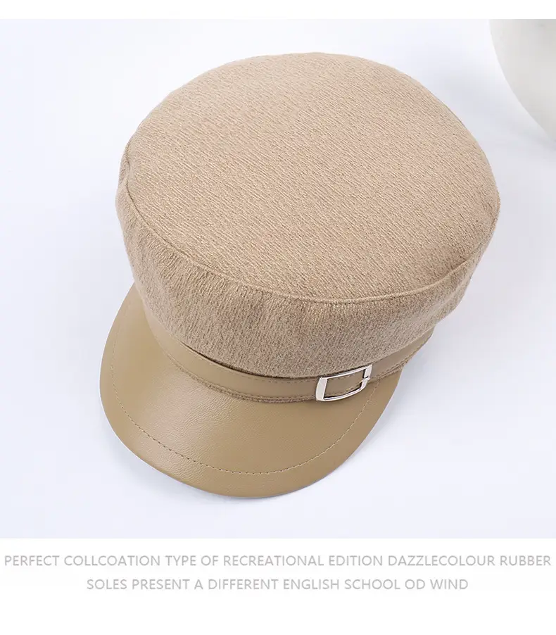 Women Woolen Peaked Cap Autumn Winter 9cm High — feature 36