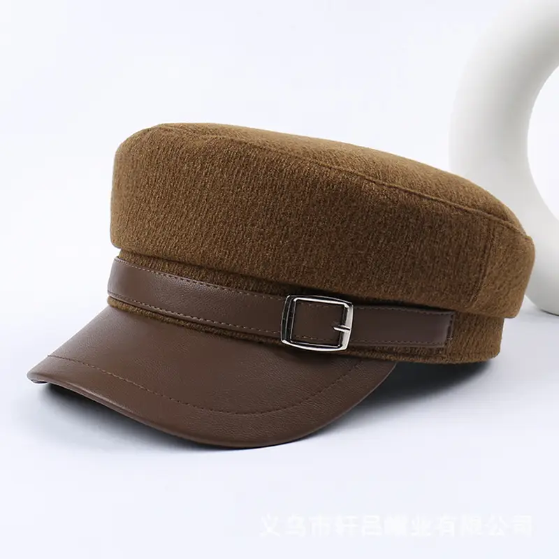 Women Woolen Peaked Cap Autumn Winter 9cm High - Image 2