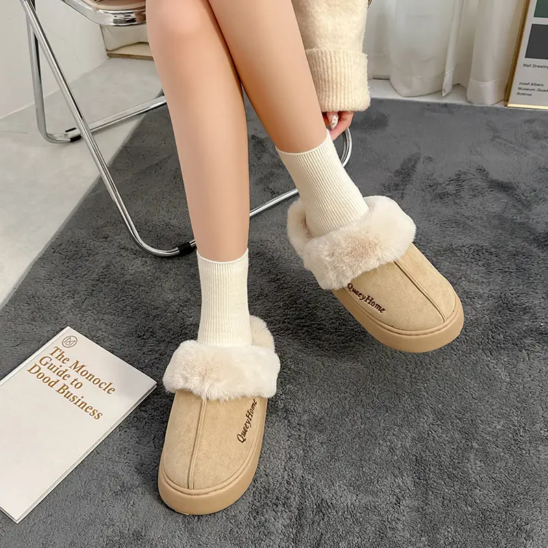 Thick-Soled Cotton Slippers for Women, Autumn and Winter, Closed-Toe, Non-Slip, with a Collar, Indoor Home Warm Slippers, Outdoor Cotton Slippers for Men, 2025 New Model - Image 7