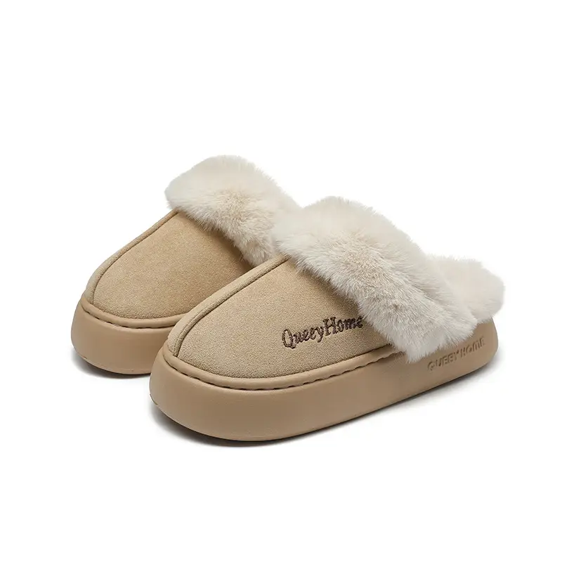Thick-Soled Cotton Slippers for Women, Autumn and Winter, Closed-Toe, Non-Slip, with a Collar, Indoor Home Warm Slippers, Outdoor Cotton Slippers for Men, 2025 New Model - Image 9