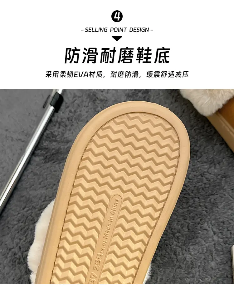 Thick-Soled Cotton Slippers for Women, Autumn and Winter, Closed-Toe, Non-Slip, with a Collar, Indoor Home Warm Slippers, Outdoor Cotton Slippers for Men, 2025 New Model — feature 11