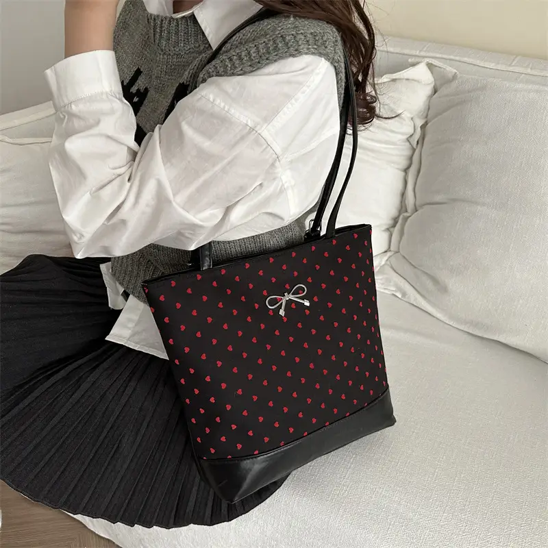 Women's Polka Dot Shoulder Tote Bag 2024 Autumn Winter - Image 6