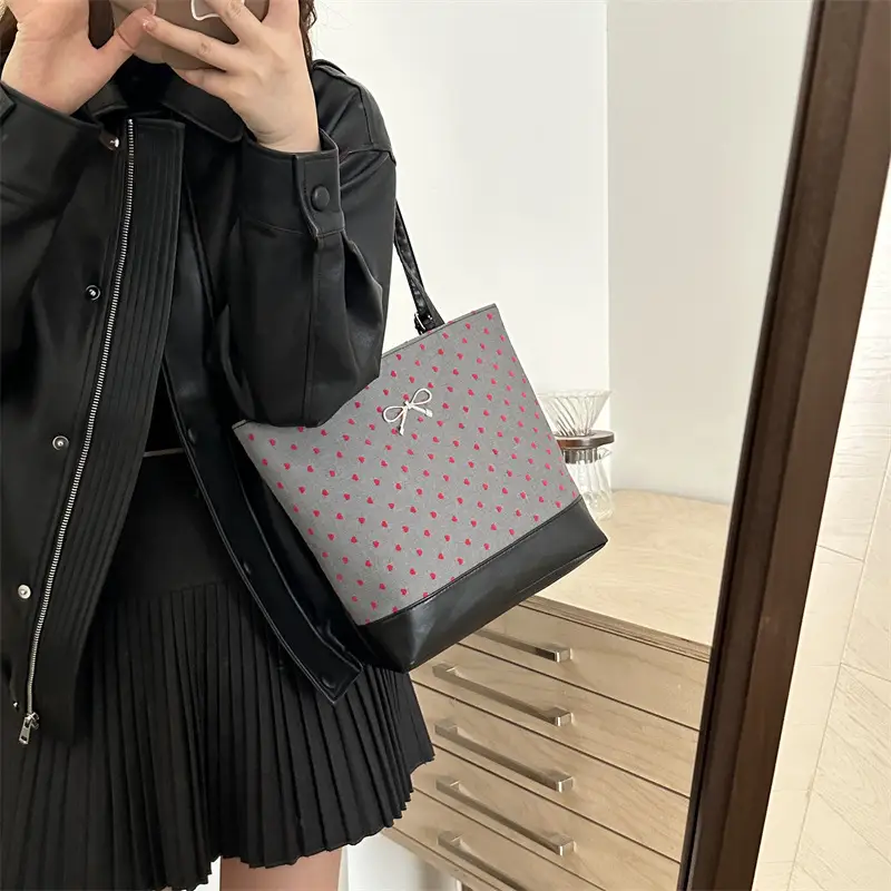 Women's Polka Dot Shoulder Tote Bag 2024 Autumn Winter - Image 7