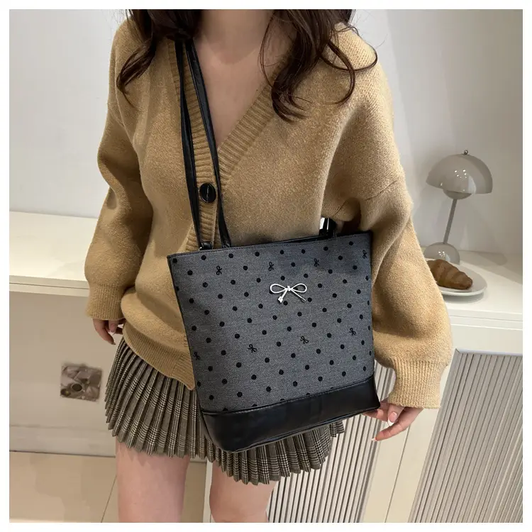 Women's Polka Dot Shoulder Tote Bag 2024 Autumn Winter — feature 14