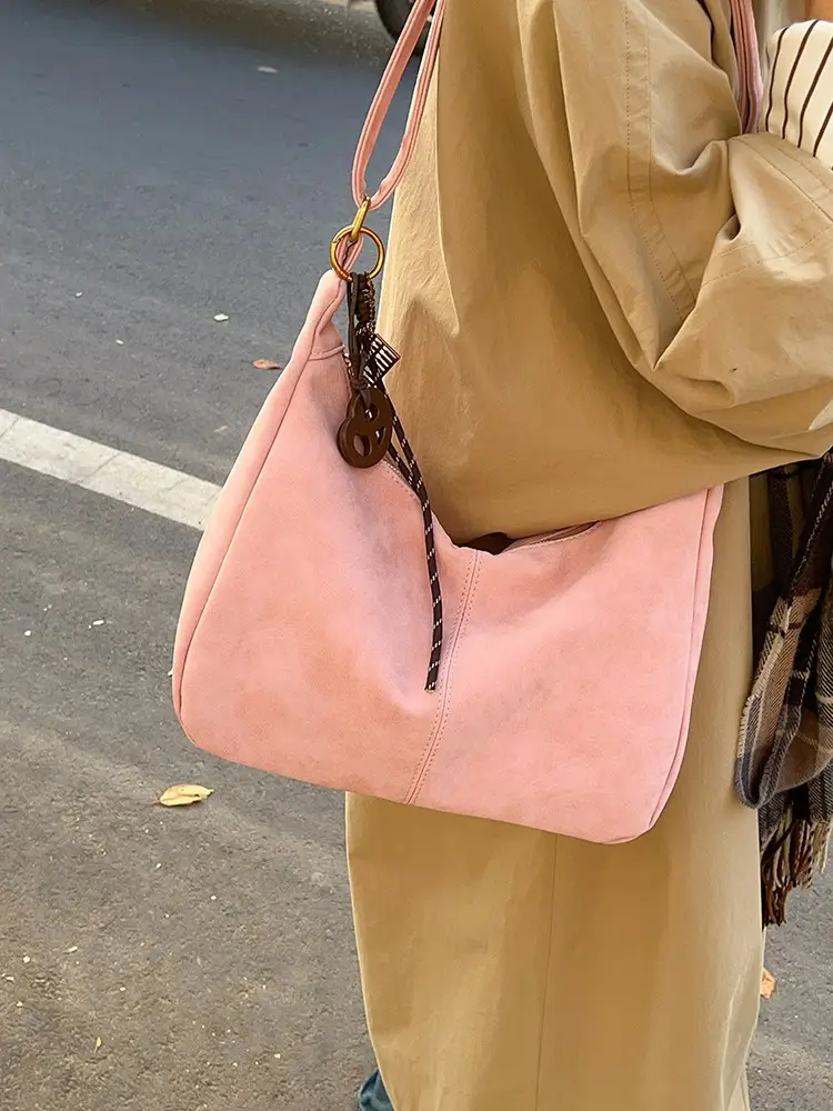 Pink Crossbody Tote Bag for Women Autumn Winter - Image 6