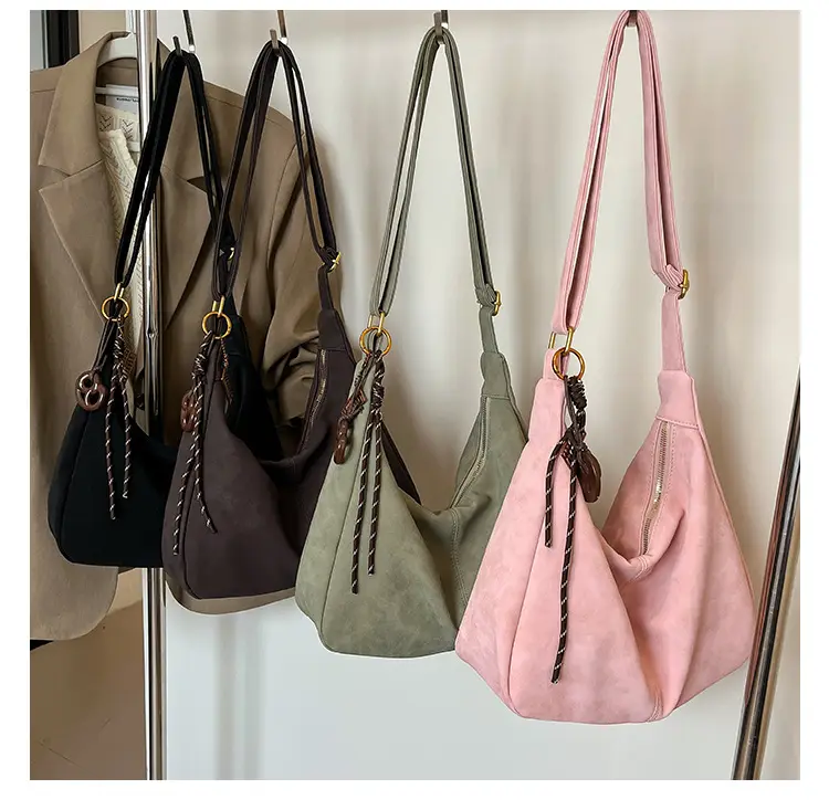Pink Crossbody Tote Bag for Women Autumn Winter — feature 1