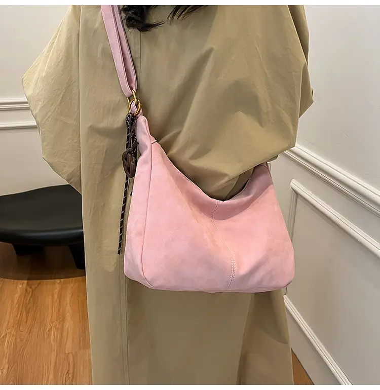 Pink Crossbody Tote Bag for Women Autumn Winter — feature 15