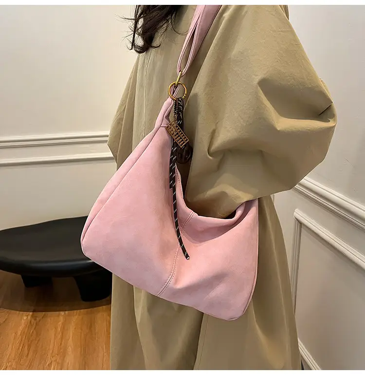 Pink Crossbody Tote Bag for Women Autumn Winter — feature 17