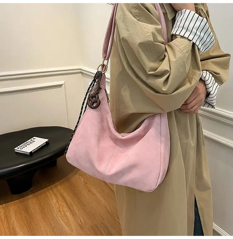 Pink Crossbody Tote Bag for Women Autumn Winter — feature 18
