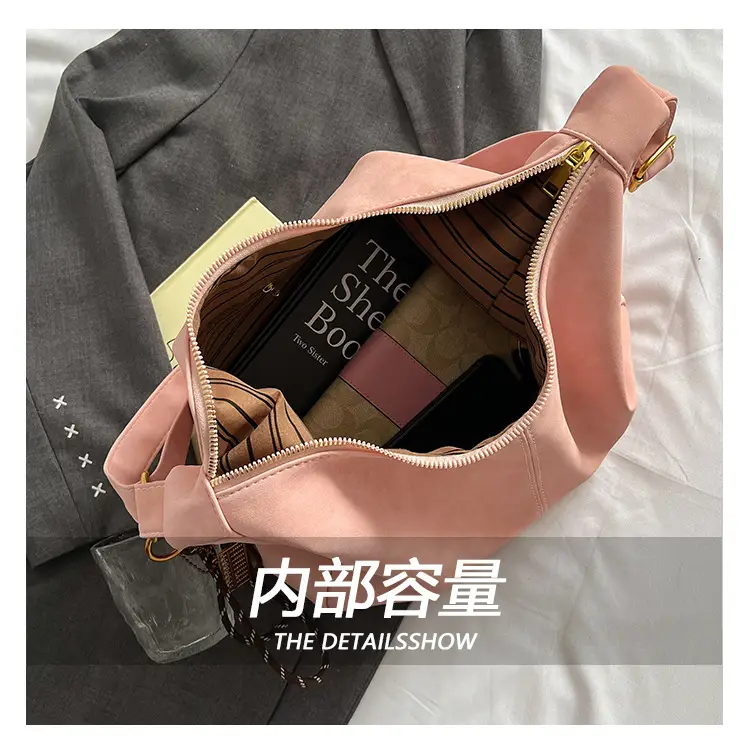 Pink Crossbody Tote Bag for Women Autumn Winter — feature 3