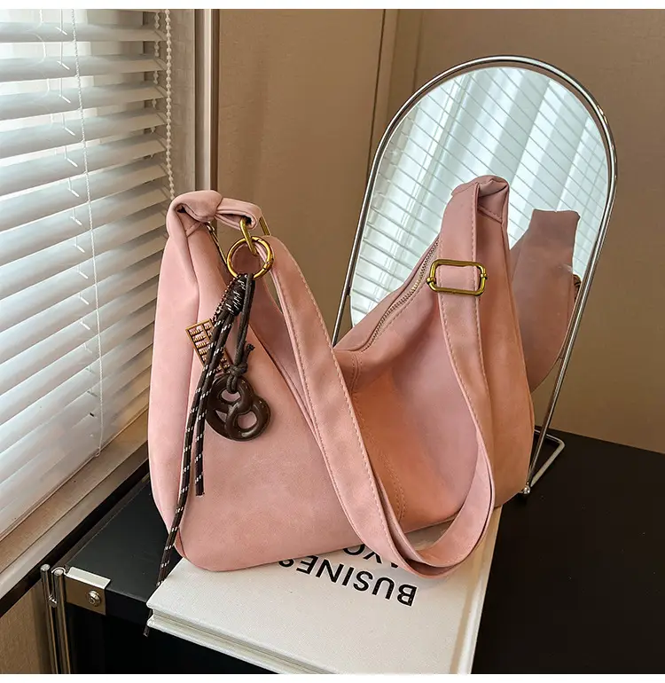 Pink Crossbody Tote Bag for Women Autumn Winter — feature 9
