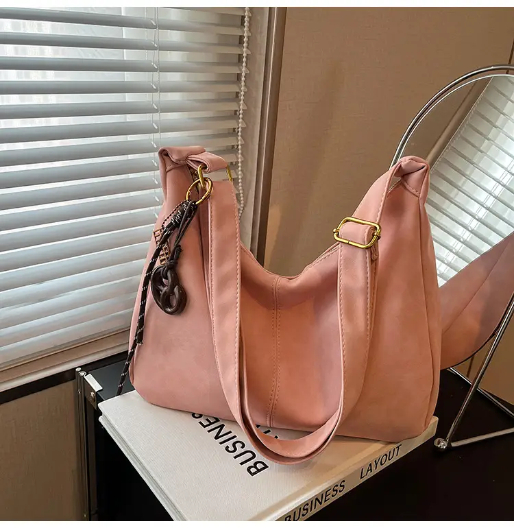 Pink Crossbody Tote Bag for Women Autumn Winter - Image 4