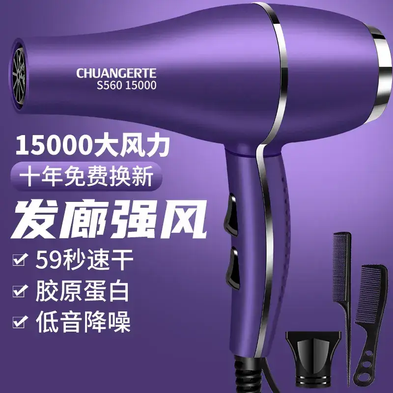 3000W High Power Hair Dryer Blue Light - Image 2