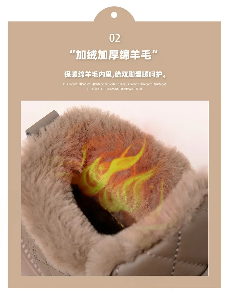 2025 Winter New Beanie Snow Boots Women's Soft Sole Plus Velvet Thickened Warm Furry Shoes Casual Easiest for Match Cotton Shoes — feature 11